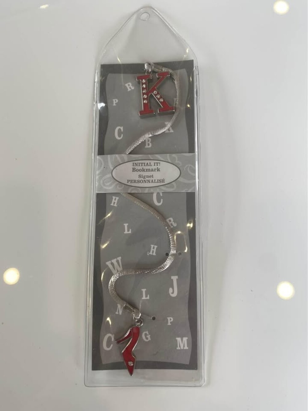 K Bookmark & Faux Pearl Ornament - New